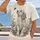 Curious Puppy and Bee with Wildflowers for Nature Lovers and Casual Everyday Wear All-over Print Unisex T-shirt - 2