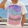Retro Vaporwave Grid Sphere and Pastel Horizon for Casual Weekend Style Fans All-over Print Unisex T-shirt - 2