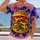 Giant Double Cheeseburger With Electric Storm For Casual Foodie Streetwear All-over Print Unisex T-shirt - 2