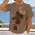 Playful Red Panda and Orange Blossoms for Casual Nature-Loving Everyday Style Wear All-over Print Unisex T-shirt - 2