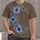 Blue Floral Crescent Wreath for Everyday Casual Style and Nature Lovers All-over Print Unisex T-shirt - 1