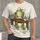 Overworked Green Frog at Desk for Study Breaks and Office Humor for Students and Teachers All-over Print Unisex T-shirt - 1