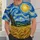 Golden Sun Over Wheat Fields Mosaic Landscape for Art Lovers and Nature Walks All-over Print Unisex T-shirt - 6