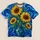Sunflower Vase Under Swirling Blue Skies for Everyday Casual Botanical Style and Gifts All-over Print Unisex T-shirt - 5