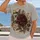 Botanical Hourglass Collage for Vintage Nature Lovers and Everyday Casual Wear Unisex All-over Print Unisex T-shirt - 2