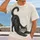 Playful Stretching Cat Sketch for Everyday Casual Style and Thoughtful Cat Lover Gifts All-over Print Unisex T-shirt - 2