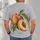 Peach Fruit Botanical Still Life for Summer Picnics and Everyday Casual Outings All-over Print Unisex T-shirt - 4