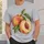Peach Fruit Botanical Still Life for Summer Picnics and Everyday Casual Outings All-over Print Unisex T-shirt - 6