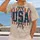 Vintage Red White And Blue USA Stars And Bows For Summer Celebrations And Casual Wear All-over Print Unisex T-shirt - 2