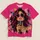 Pink Heart Sunglasses Singer Portrait for Concert Nights and Music Lovers of Pop Culture All-over Print Unisex T-shirt - 5