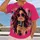 Pink Heart Sunglasses Singer Portrait for Concert Nights and Music Lovers of Pop Culture All-over Print Unisex T-shirt - 2