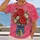 Red Daisy Bouquet in Starry Blue Bow Jar for Casual Floral Style and Everyday Wear All-over Print Unisex T-shirt - 2