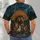 Woodland Animals Under Mushroom Shelter For Cozy Nature Lovers All-over Print Unisex T-shirt - 4