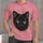 Black Cat Face for Everyday Streetwear and Casual Weekend Style for Cat Lovers All-over Print Unisex T-shirt - 1