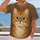 Cute Orange Cat With Green Glasses For Playful Everyday Wear And School Days For Kids All-over Print Unisex T-shirt - 2