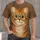 Cute Orange Cat With Green Glasses For Playful Everyday Wear And School Days For Kids All-over Print Unisex T-shirt - 1
