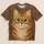 Cute Orange Cat With Green Glasses For Playful Everyday Wear And School Days For Kids All-over Print Unisex T-shirt - 5