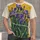 Purple Iris Garden with Golden Ochre Fields for Creative Everyday Style and Art Lovers All-over Print Unisex T-shirt - 1
