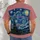 Swirling Starry Night Sky and Village Scene for Art Lovers and Casual Everyday Wear All-over Print Unisex T-shirt - 4