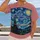 Swirling Starry Night Sky and Village Scene for Art Lovers and Casual Everyday Wear All-over Print Unisex T-shirt - 2