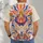Psychedelic Lotus Hands And Radiating Florals For Festival Days And Everyday Wear All-over Print Unisex T-shirt - 4