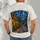 Swirling Night Cafe Street Scene For Art Lovers And Relaxed Everyday Outings Unisex All-over Print Unisex T-shirt - 4