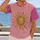 Golden Sun Motif for Everyday Summer Outings, Festivals and Casual Bohemian Style All-over Print Unisex T-shirt - 2