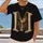 Vintage Capital M Woodland Waterfall Scene for Casual Outdoor Adventures and Everyday Wear All-over Print Unisex T-shirt - 2
