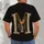 Vintage Capital M Woodland Waterfall Scene for Casual Outdoor Adventures and Everyday Wear All-over Print Unisex T-shirt - 4