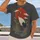 Red Sun Crane Landscape for Calm Everyday Wear and Nature Lovers All-over Print Unisex T-shirt - 2