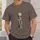 Seated Grey Alien With Daisy for Casual Streetwear and Quirky Sci-Fi Fans Everyday Style All-over Print Unisex T-shirt - 6