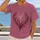 Abstract Thorn Heart in Dusty Rose for Everyday Alternative Style All-over Print Unisex T-shirt - 2