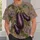Aubergine and Botanical Vine Motifs for Everyday Casual Wear and Garden Lovers All-over Print Unisex T-shirt - 6