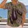 Aubergine and Botanical Vine Motifs for Everyday Casual Wear and Garden Lovers All-over Print Unisex T-shirt - 2