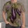 Aubergine and Botanical Vine Motifs for Everyday Casual Wear and Garden Lovers All-over Print Unisex T-shirt - 1