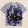 Silver-Haired Anime Hero on Neon City Rooftop for Streetwear Fans and Night Owls All-over Print Unisex T-shirt - 5