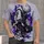 Silver-Haired Anime Hero on Neon City Rooftop for Streetwear Fans and Night Owls All-over Print Unisex T-shirt - 1