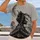 Hooded Rooftop Ninja Beneath a Crescent Moon for Everyday Streetwear Fans All-over Print Unisex T-shirt - 2