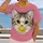 Cute Kitten with Yellow Glasses and Pacifier for Casual Everyday Style All-over Print Unisex T-shirt - 2