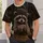 Raccoon in Knit Beanie Holding Cards for Cozy Game Nights and Casual Weekend Style All-over Print Unisex T-shirt - 6