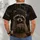 Raccoon in Knit Beanie Holding Cards for Cozy Game Nights and Casual Weekend Style All-over Print Unisex T-shirt - 4