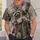 Raccoon Carrying Fish Vintage Market Scene For Outdoor Fans And Nature Lovers All-over Print Unisex T-shirt - 6