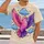 Pink Dove With Purple Wings And Blue Clouds For Casual Everyday Style All-over Print Unisex T-shirt - 2