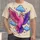 Pink Dove With Purple Wings And Blue Clouds For Casual Everyday Style All-over Print Unisex T-shirt - 1