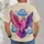 Pink Dove With Purple Wings And Blue Clouds For Casual Everyday Style All-over Print Unisex T-shirt - 4