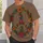 Floral Peace Symbol With Retro Blooms for Festival Days and Everyday Calm All-over Print Unisex T-shirt - 6