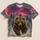 Grizzly Bear at a Pink Mountain Twilight for Nature Lovers and Outdoor Adventures All-over Print Unisex T-shirt - 5