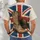 Union Flag Cowboy Boot and Bowler Hat Retro Americana Gift for Western History Fans All-over Print Unisex T-shirt - 4