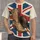 Union Flag Cowboy Boot and Bowler Hat Retro Americana Gift for Western History Fans All-over Print Unisex T-shirt - 1