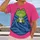 Sleepy Green Frog with Hot Tea for Cozy Relaxed Everyday Style and Nature Lovers All-over Print Unisex T-shirt - 2